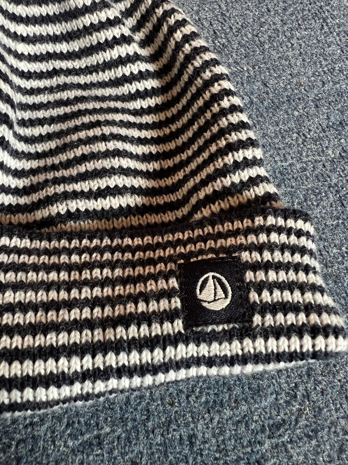 Petit Bateau gestreepte muts, Ophalen of Verzenden, Zo goed als nieuw, Jongen of Meisje, Muts