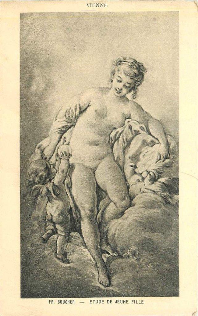 381-423-027 Vienne Etude de jeune fille, Verzenden, Voor 1920, Frankrijk