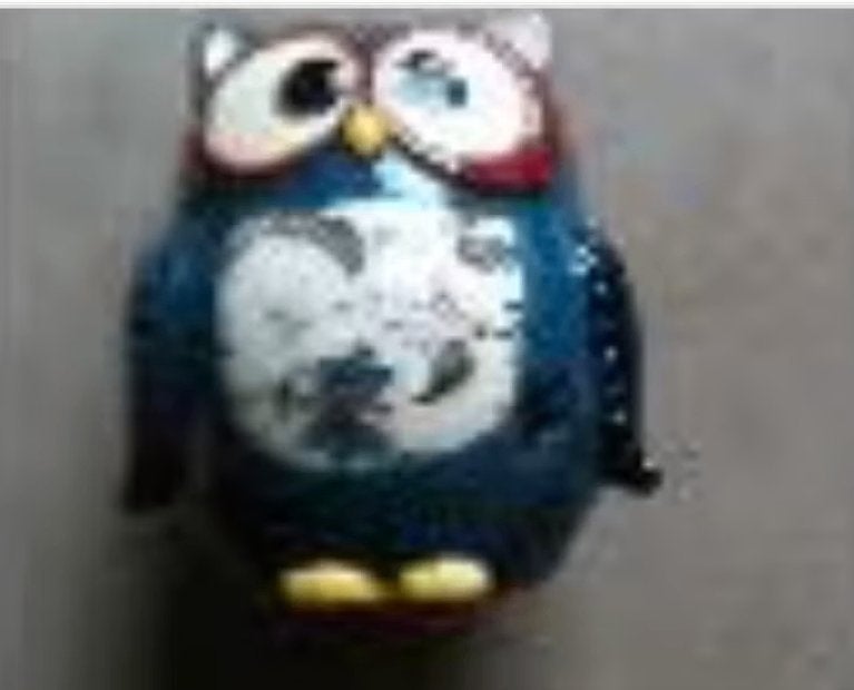 Uil beeldje keramiek H 14 Br 12 cm, Ophalen of Verzenden, Zo goed als nieuw, Dier