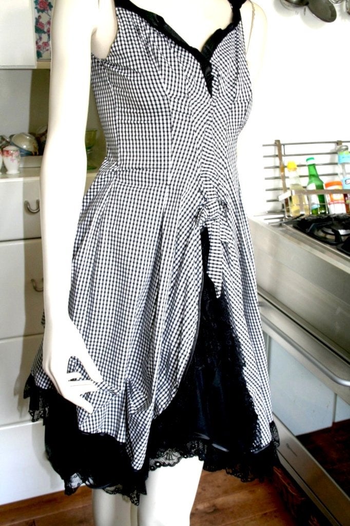 jurk onderjurk petticoat L Tricot Chic BB ruitje ww 998,00, Verzenden, Zwart, Nieuw, Maat 36 (S)