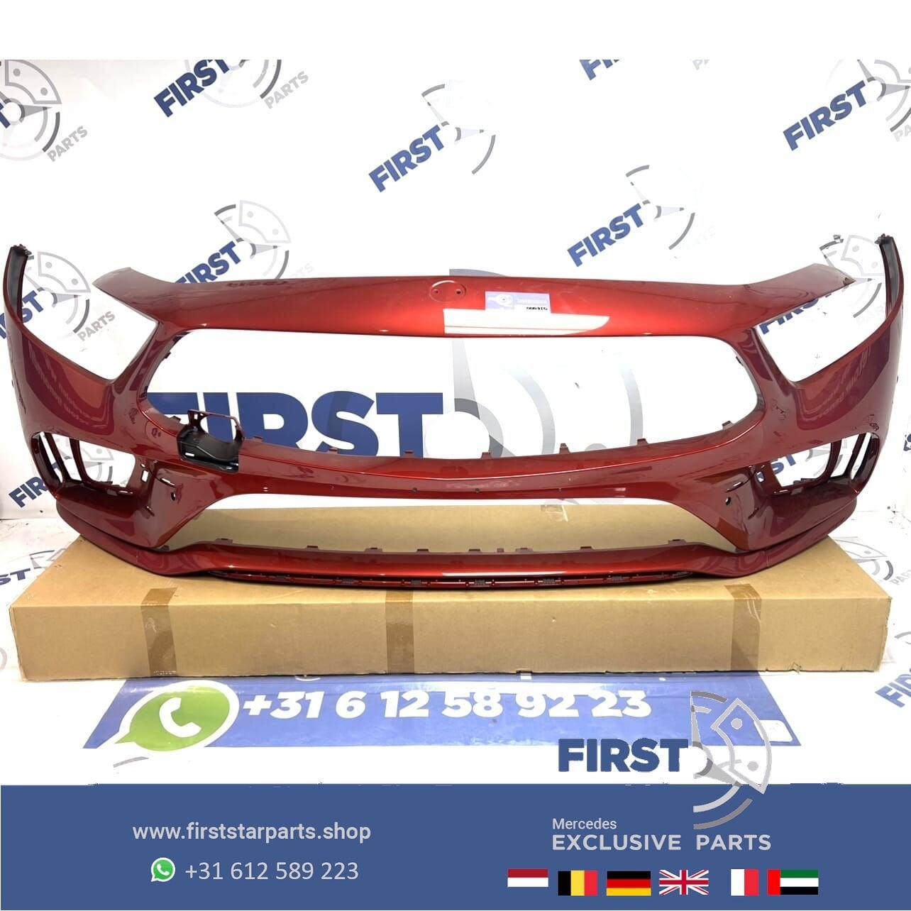 W257 CLS BUMPER A2578855901 C257 AMG Voorbumper ZWART WIT GR, Gebruikt, -, Voor, Ophalen of Verzenden
