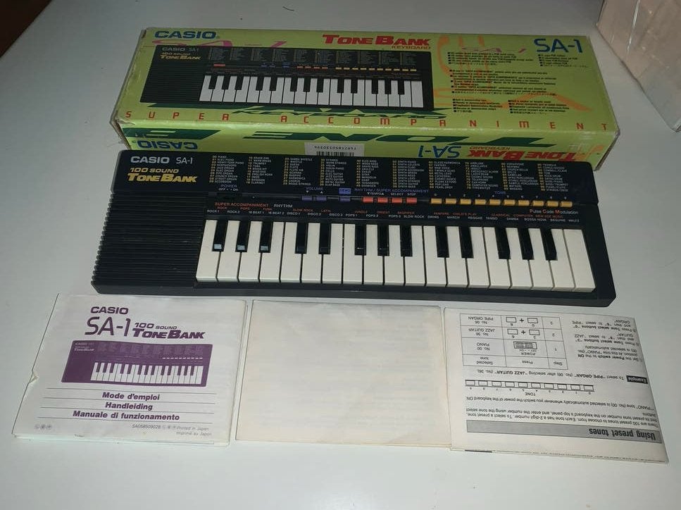 Casio SA-1 Tone Bank Keyboard met doos en handleiding, Ophalen of Verzenden, Gebruikt, 49 toetsen, Casio