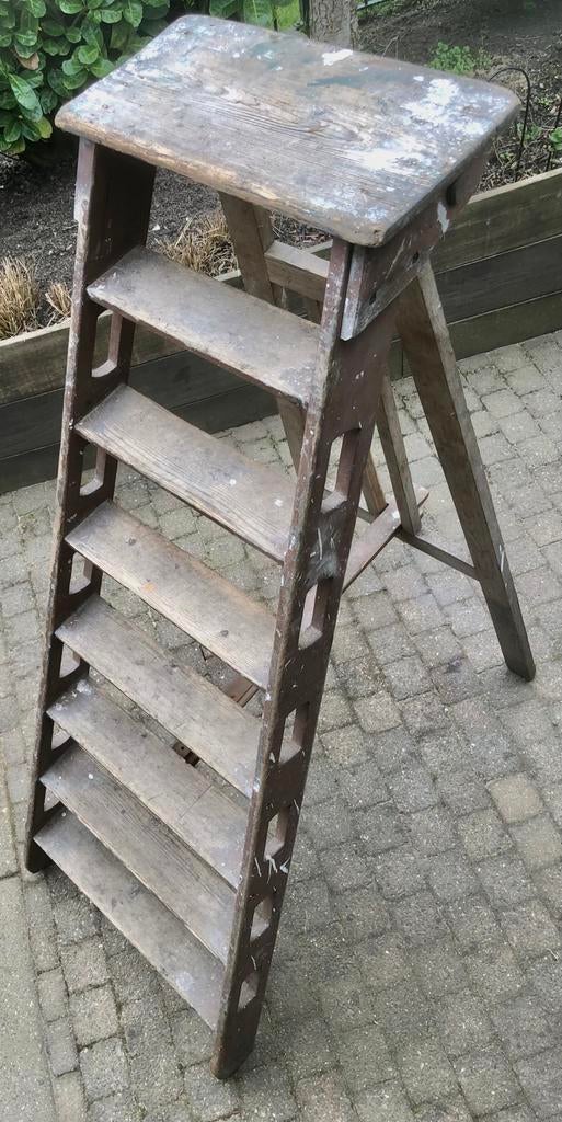 Vintage houten trapje, Ophalen of Verzenden