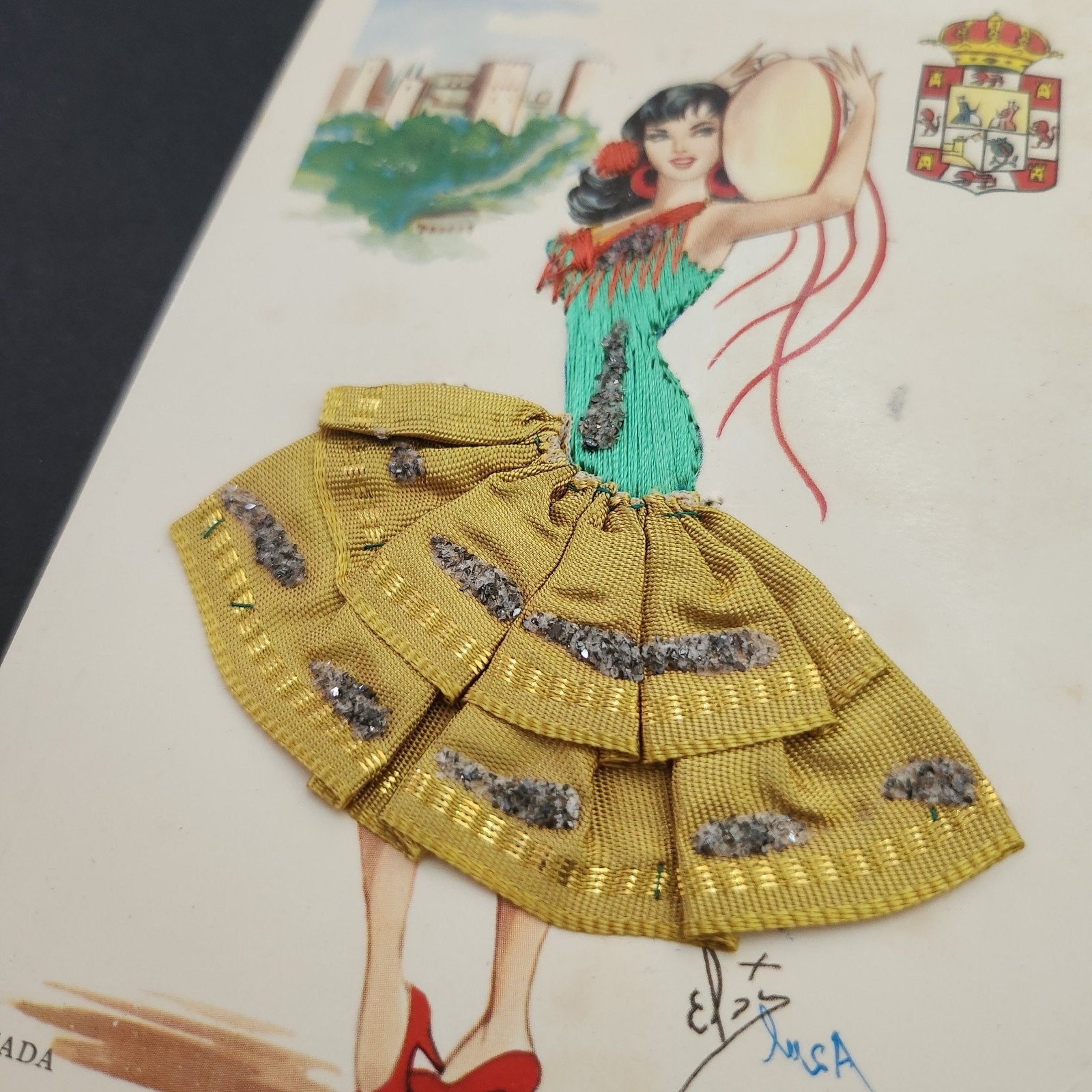 Vintage Spaanse Ansichtkaart - Granada Flamenco Danseres, Verzenden, Ongelopen, Spanje