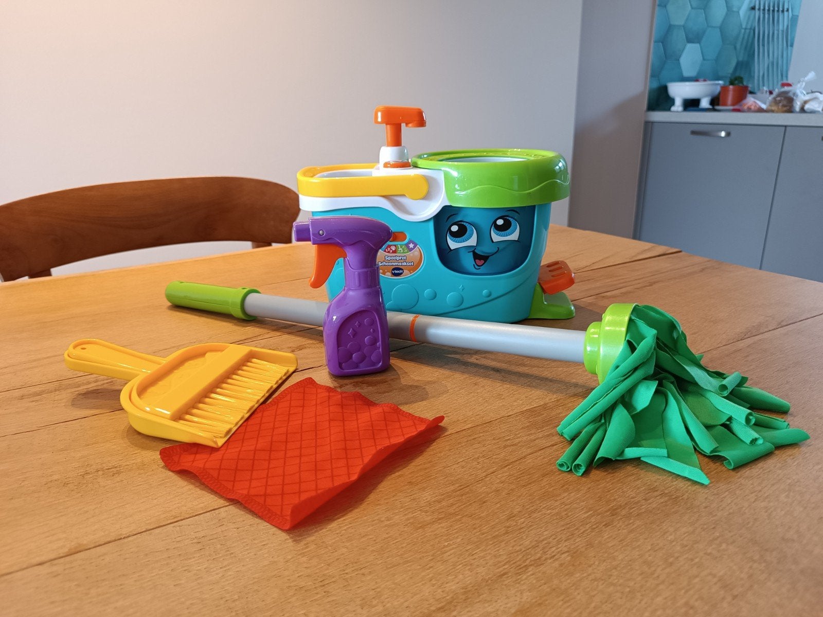 VTech speelgoed schoonmaakset met geluid, Kinderen en Baby's, Ophalen of Verzenden, Zo goed als nieuw, Overige typen, Met geluid