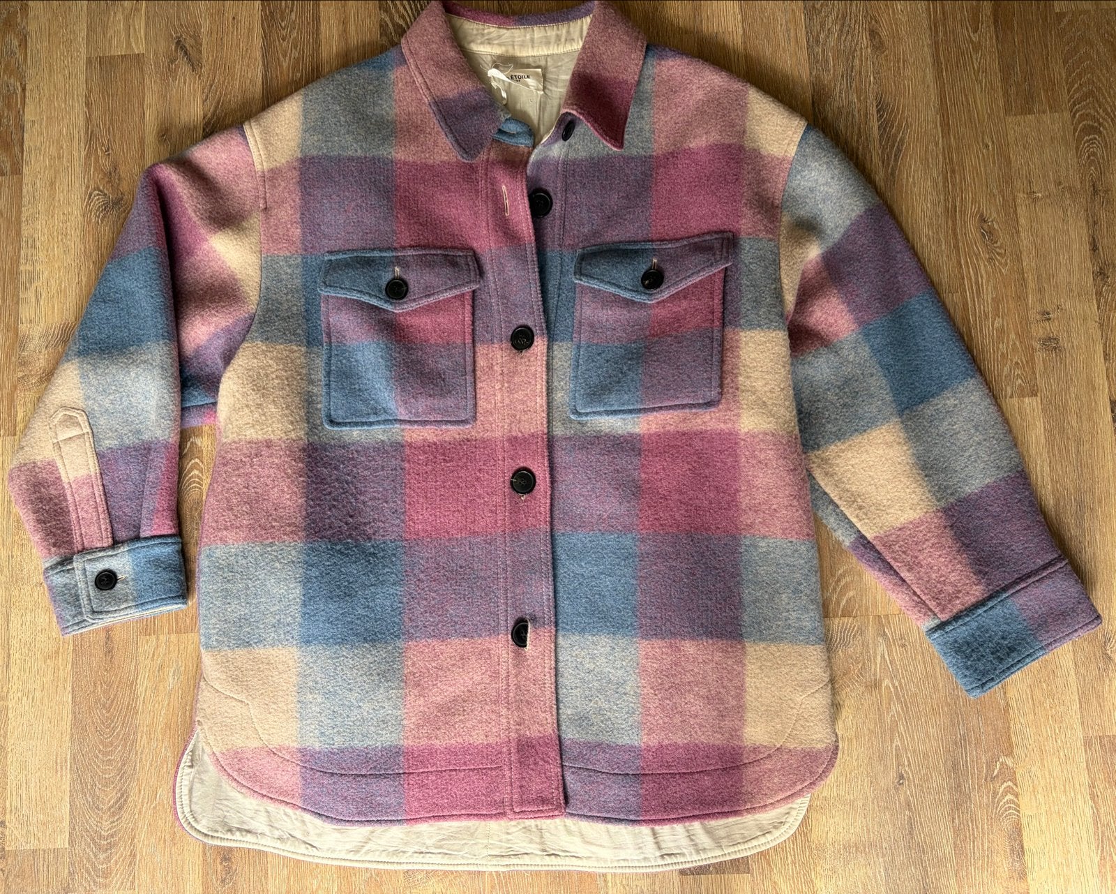 Isabel Marant Etoile geruit wollen jack - Maat 42, Kleding | Dames, Ophalen of Verzenden, Zo goed als nieuw, Maat 42/44 (L), Meerkleurig