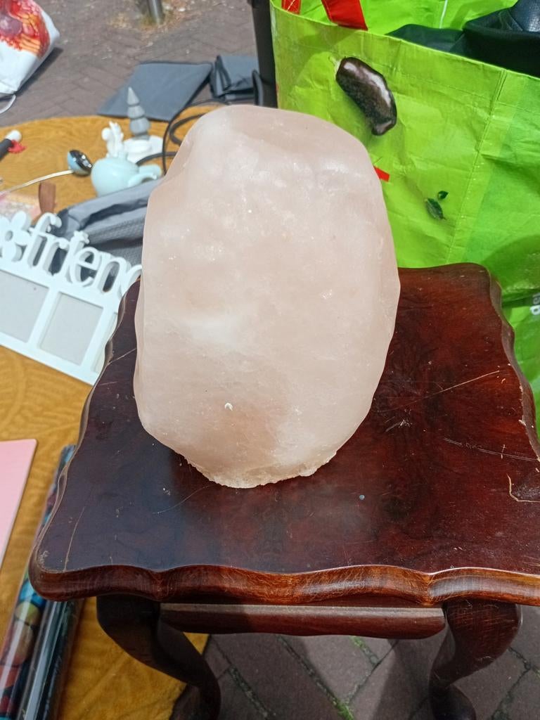Himalaya Zoutsteen Lamp - Natuurlijke Sfeer, Gebruikt, Boho, Ophalen of Verzenden, Oranje