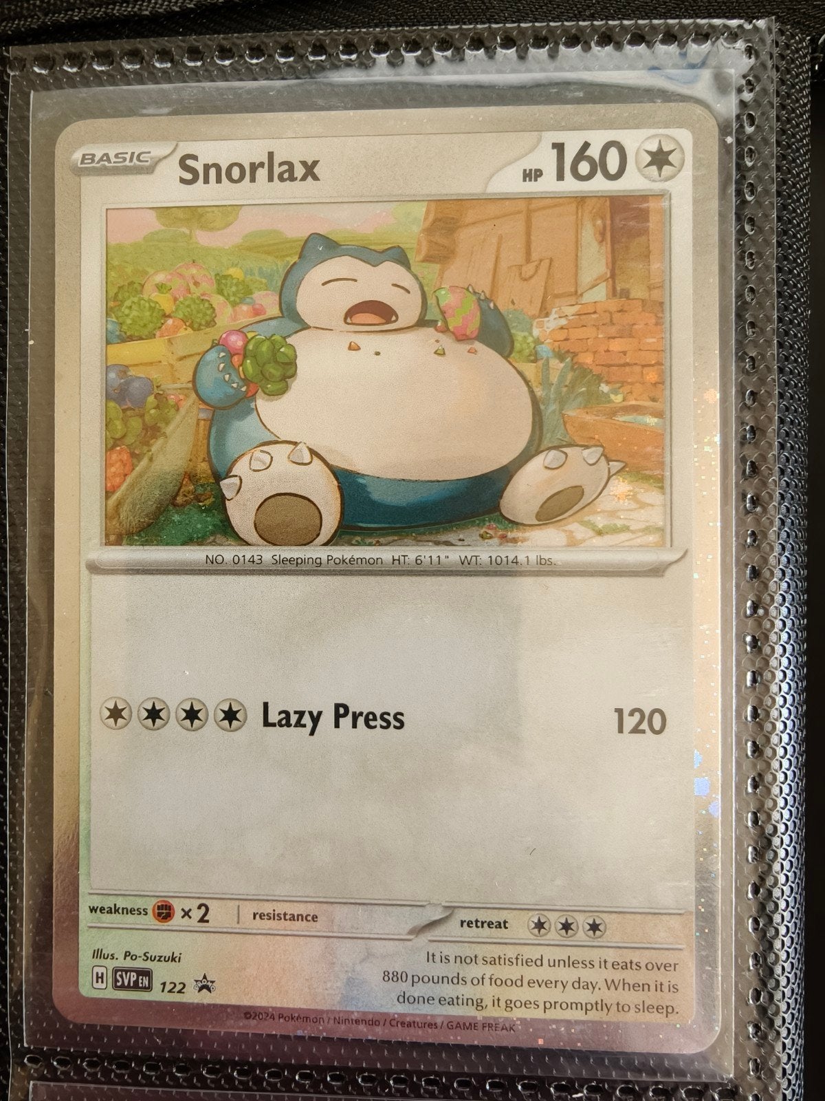 Snorlax 122 Promo Cosmos Holo Pokémon Kaart - NM Conditie, Ophalen of Verzenden, Zo goed als nieuw, Losse kaart, Foil