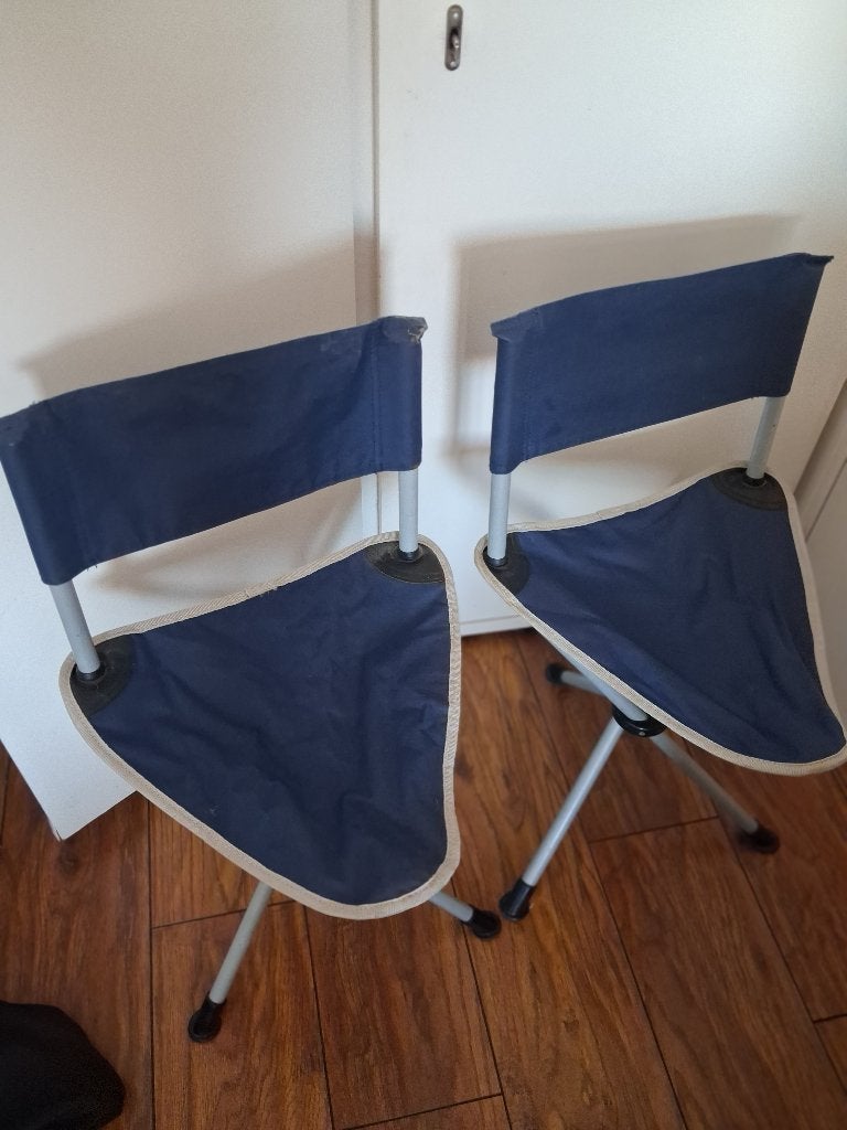 2 visstoeltjes, Ophalen of Verzenden, Gebruikt, Campingstoel