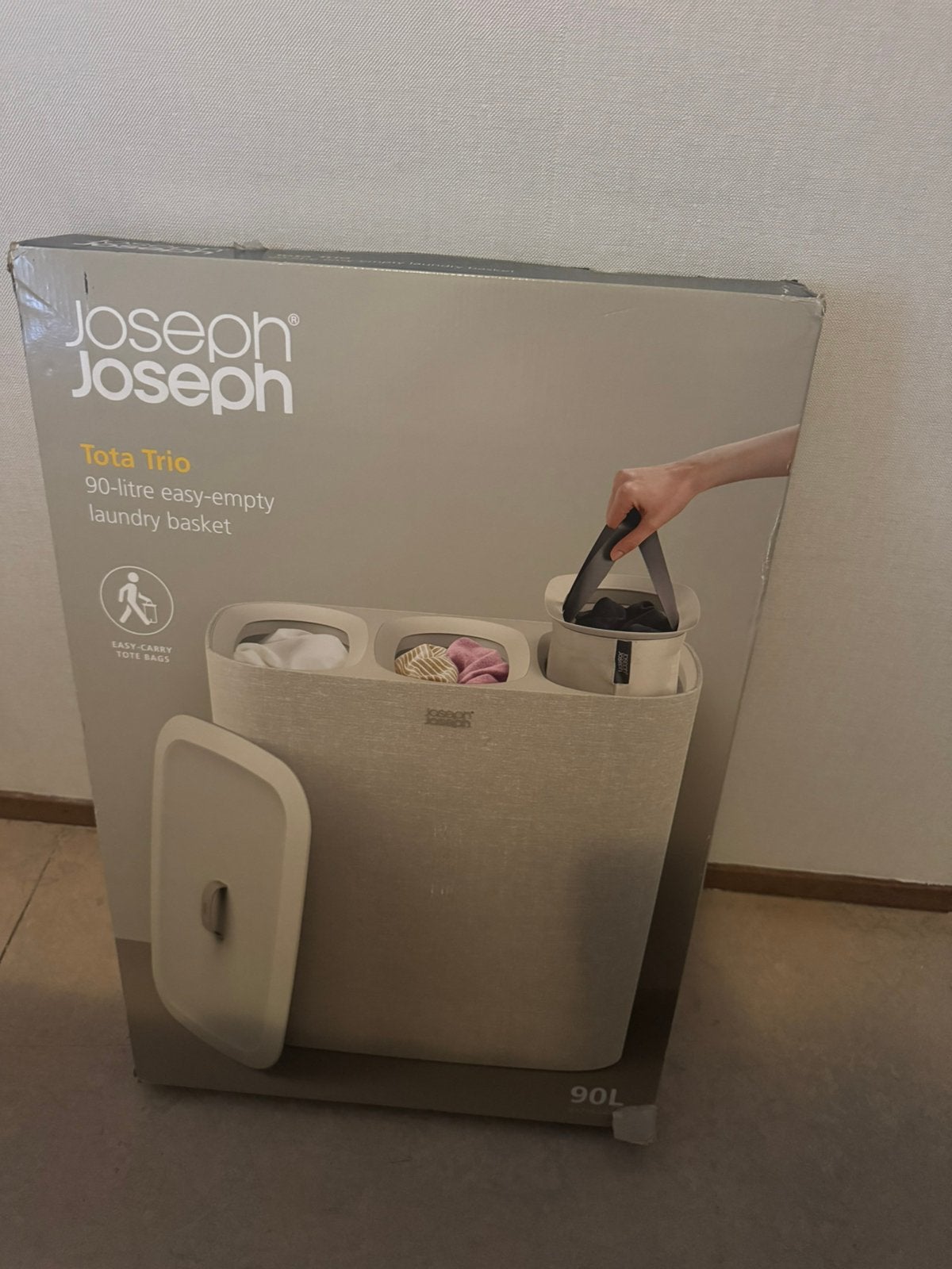 Wasmand Joseph Joseph Tota Trio 90L, Doe-het-zelf en Verbouw, Platen en Panelen, Ophalen of Verzenden, Zo goed als nieuw