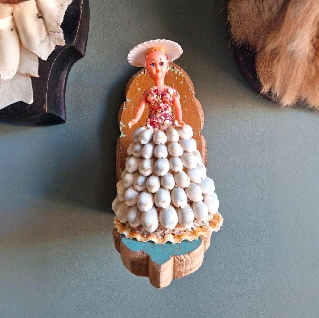 SALE!! Vintage Schelpen popje, Huis en Inrichting, Ophalen of Verzenden