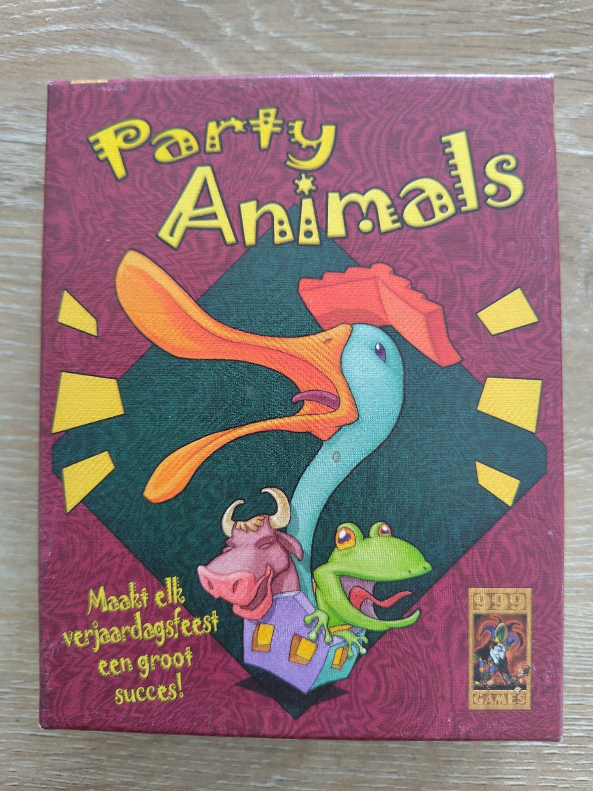Party Animals Kaartspel - Dieren Geluiden Raadspel, Ophalen of Verzenden, Zo goed als nieuw, 999 Games