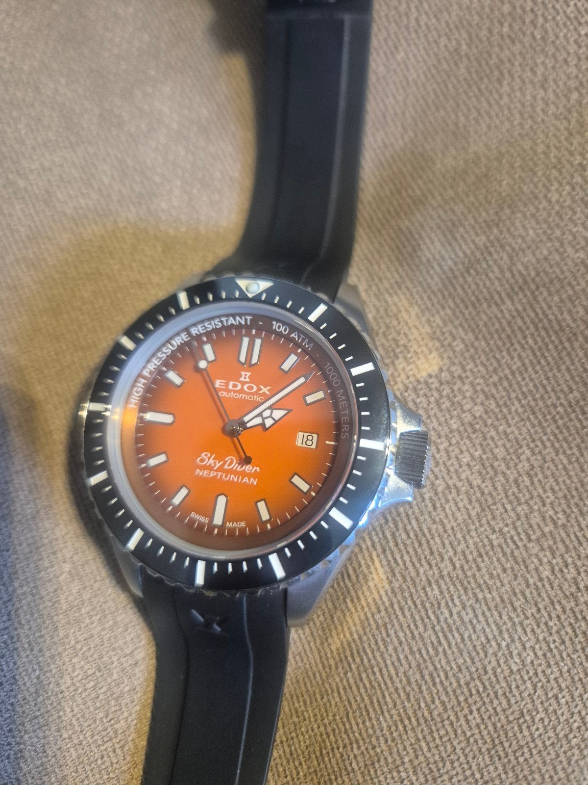 Edox SkyDiver Neptunian, Ophalen of Verzenden, Zo goed als nieuw, Overige merken