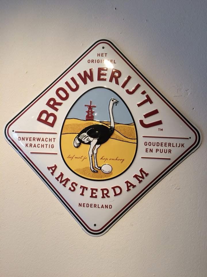 Brouwerij t Ij emaille  bord, Verzamelen, Biermerken, Ophalen, Zo goed als nieuw