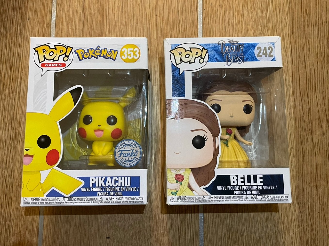 Funko Pop Pikachu en Belle van Beauty and the Beast, Verzamelen, Ophalen of Verzenden, Zo goed als nieuw