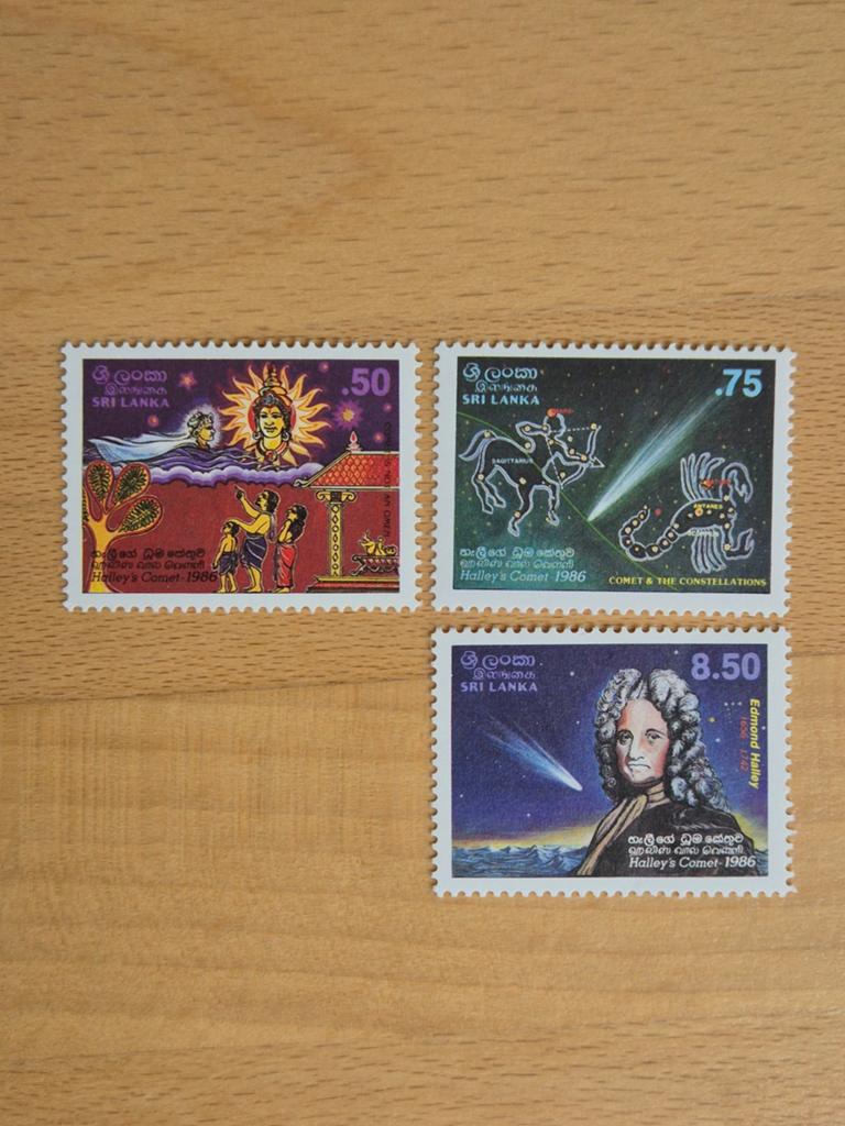 Sri Lanka 1986 ruimtevaart, Postzegels en Munten, Ophalen of Verzenden, Postfris, Zuid-Azië