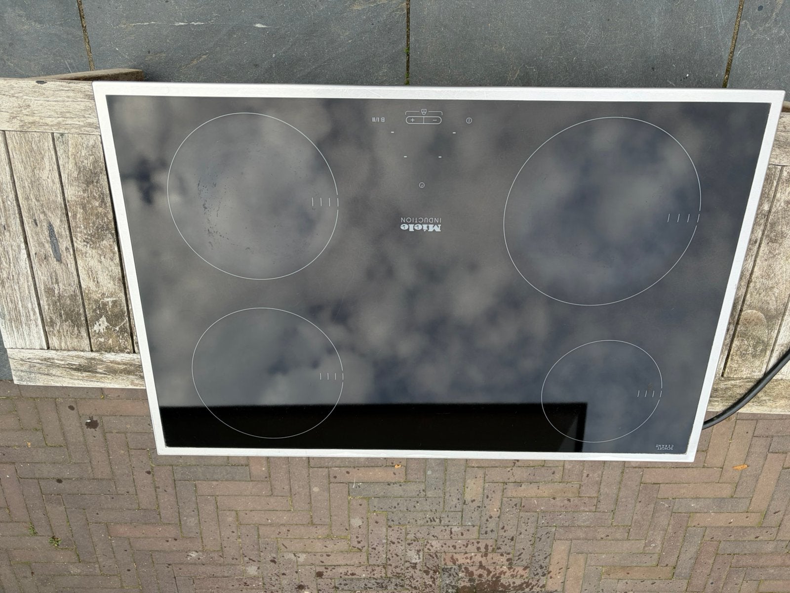 Miele KM 6118 inductiekookplaat 76 cm – 4 zones – 7,4 kW, Ophalen, Gebruikt, 4 kookzones, Energieklasse A of zuiniger