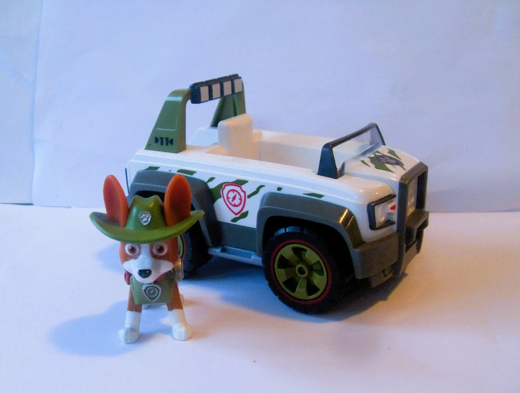 Paw Patrol voertuig / Tracker jungle cruiser / jeep, Kinderen en Baby's, Speelgoed | Actiefiguren, Ophalen of Verzenden, Zo goed als nieuw