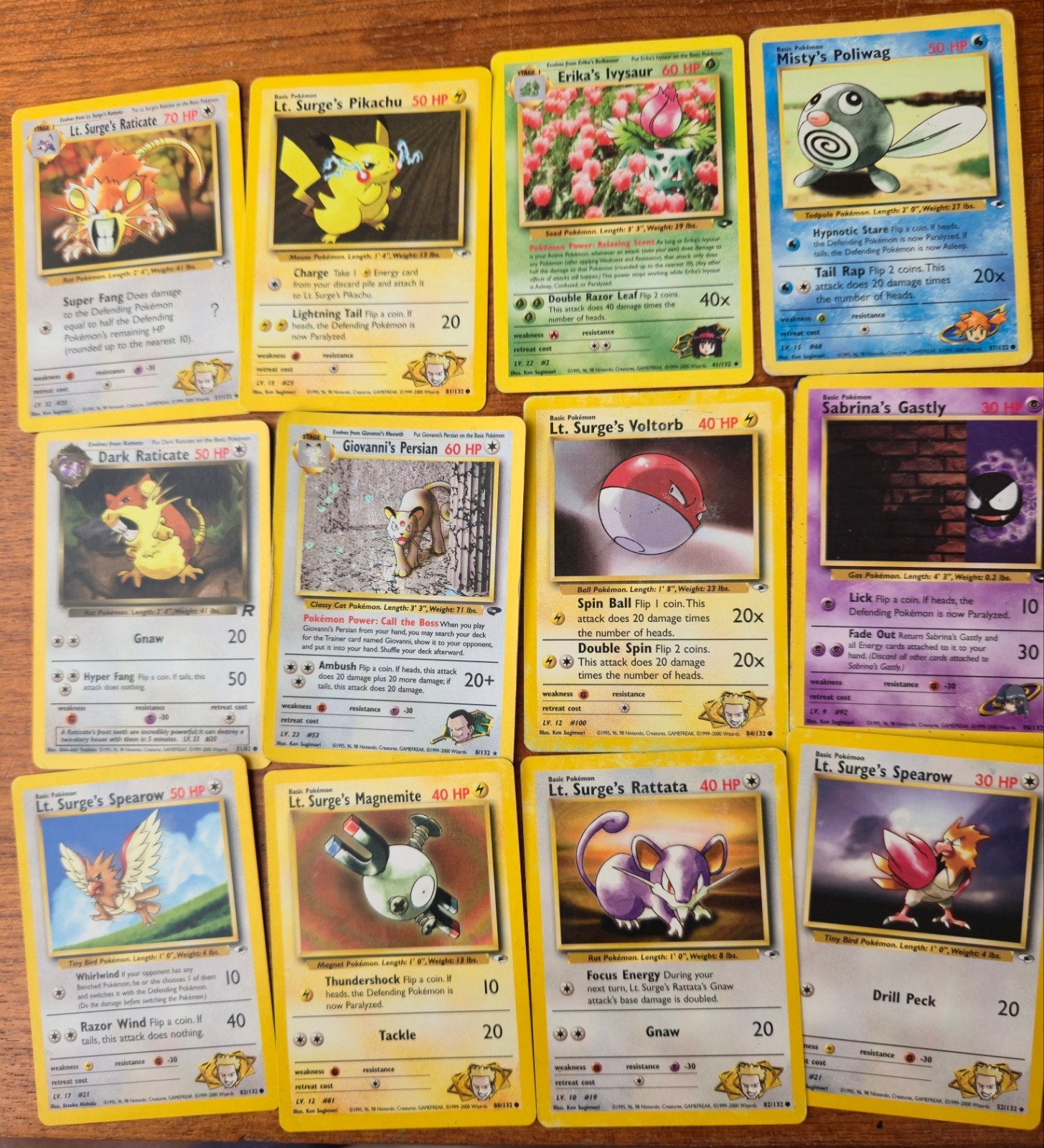 Pokémon kaarten Gym Heroes, Gym Challenge en Team Rocket, Hobby en Vrije tijd, Verzamelkaartspellen | Pokémon, Gebruikt, Meerdere kaarten