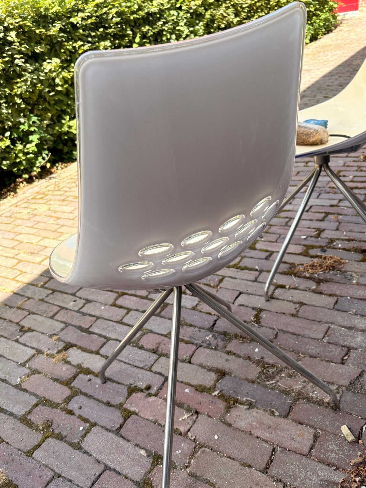 2 x  jam stoel, vintage design Calligaris, Ophalen, Zo goed als nieuw, Wit, Eén