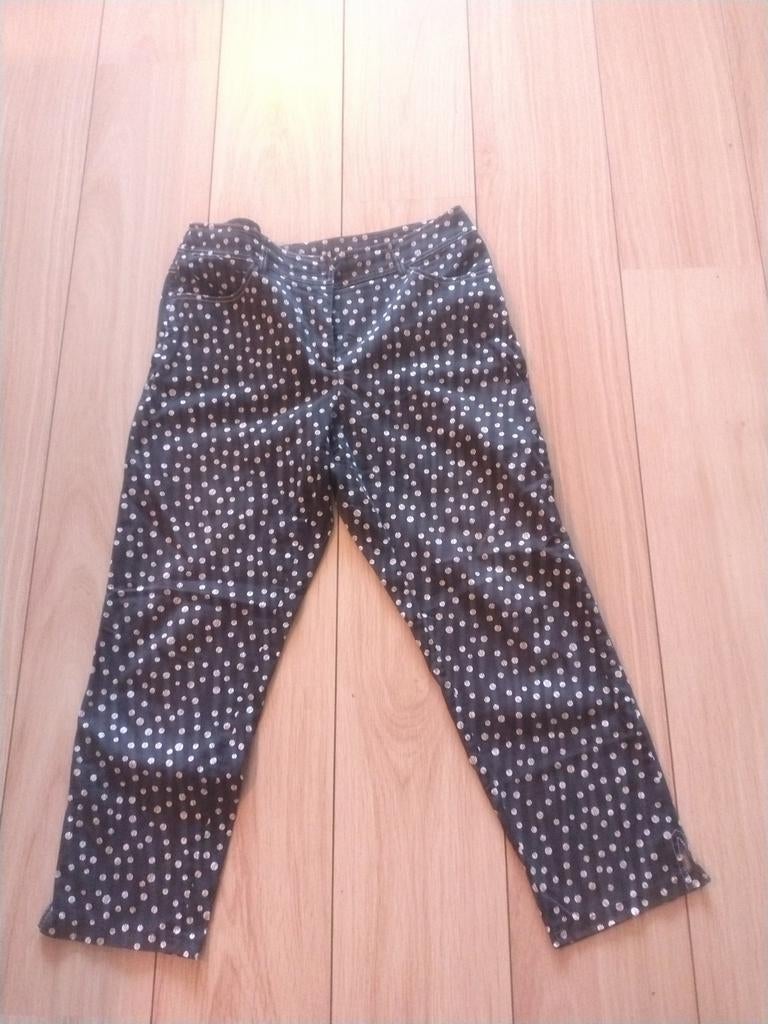 Polkadot 7/8 BROEK GERRY WEBER 42/44, Wit, Maat 42/44 (L), Ophalen of Verzenden, Driekwart