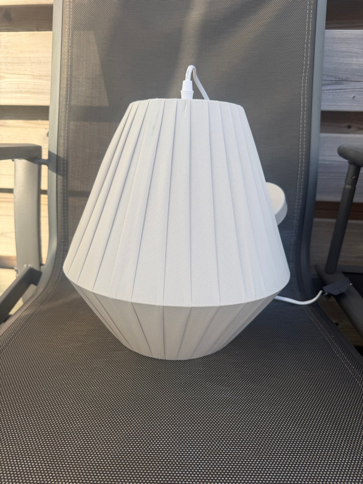 Nieuwe witte plissé lamp, Wit, Ophalen of Verzenden, Modern, Textiel