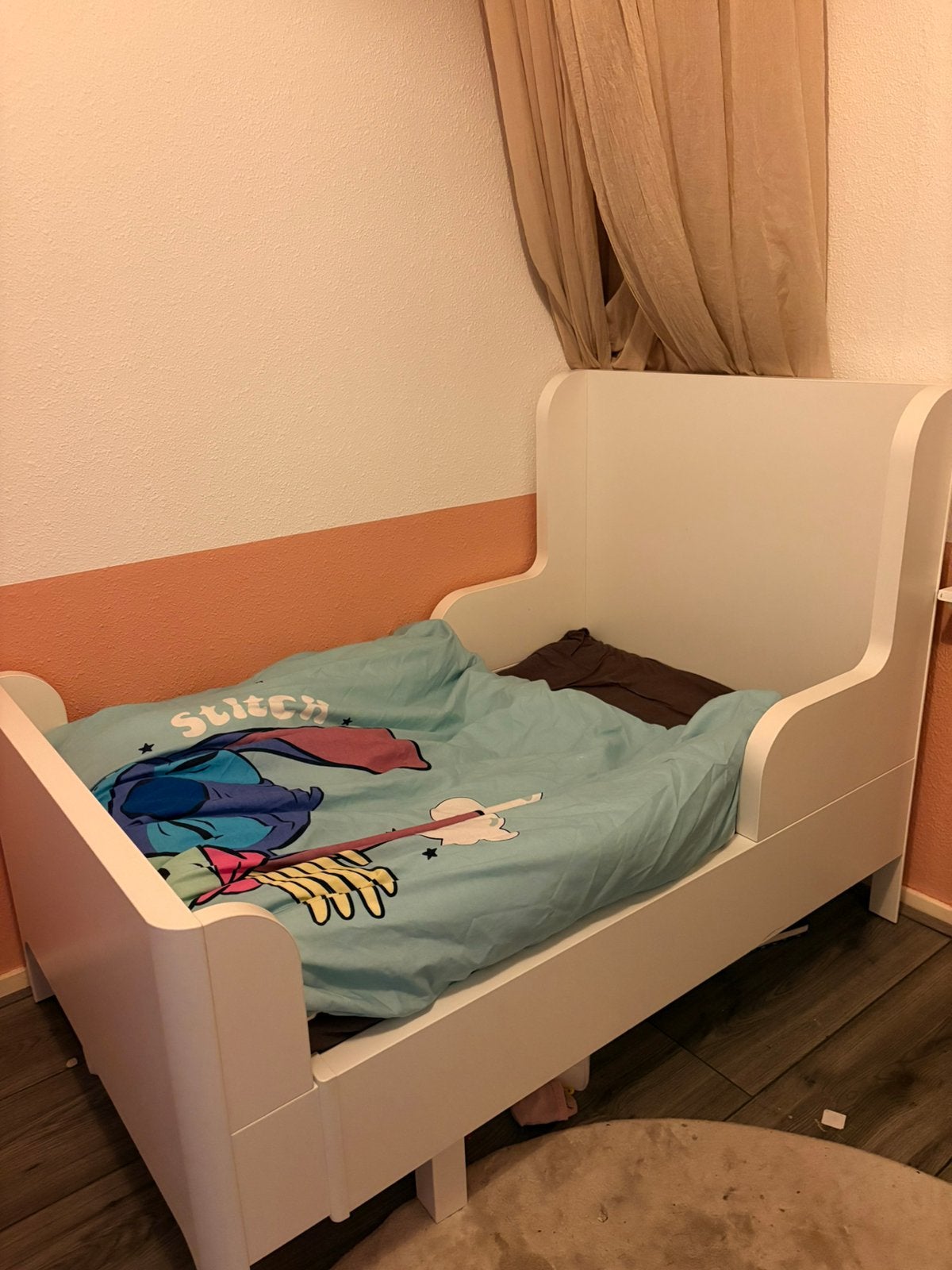 Ikea busunge peuter meegroei bed, Ophalen, 70 tot 85 cm, Zo goed als nieuw, Matras