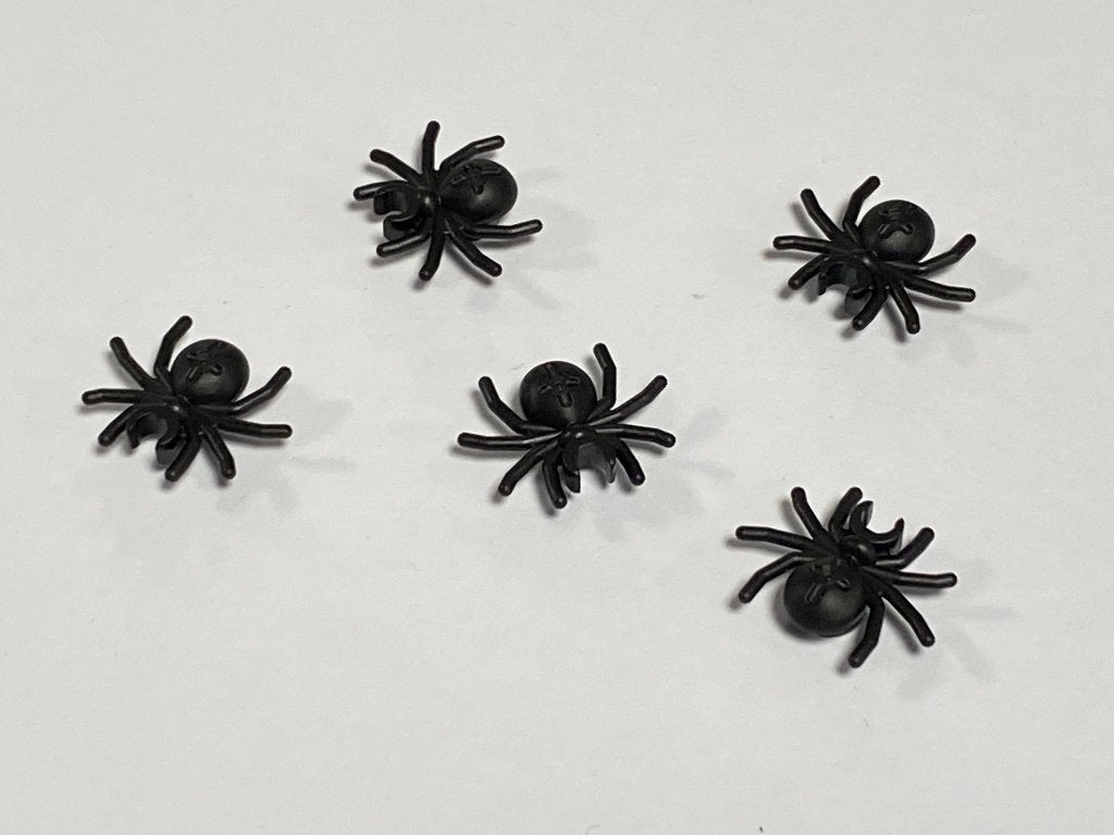 Partij Lego 5x nieuwe zwart kleurige Spin / Spider met clip, Overige thema's, Lego, Overige typen, Nieuw