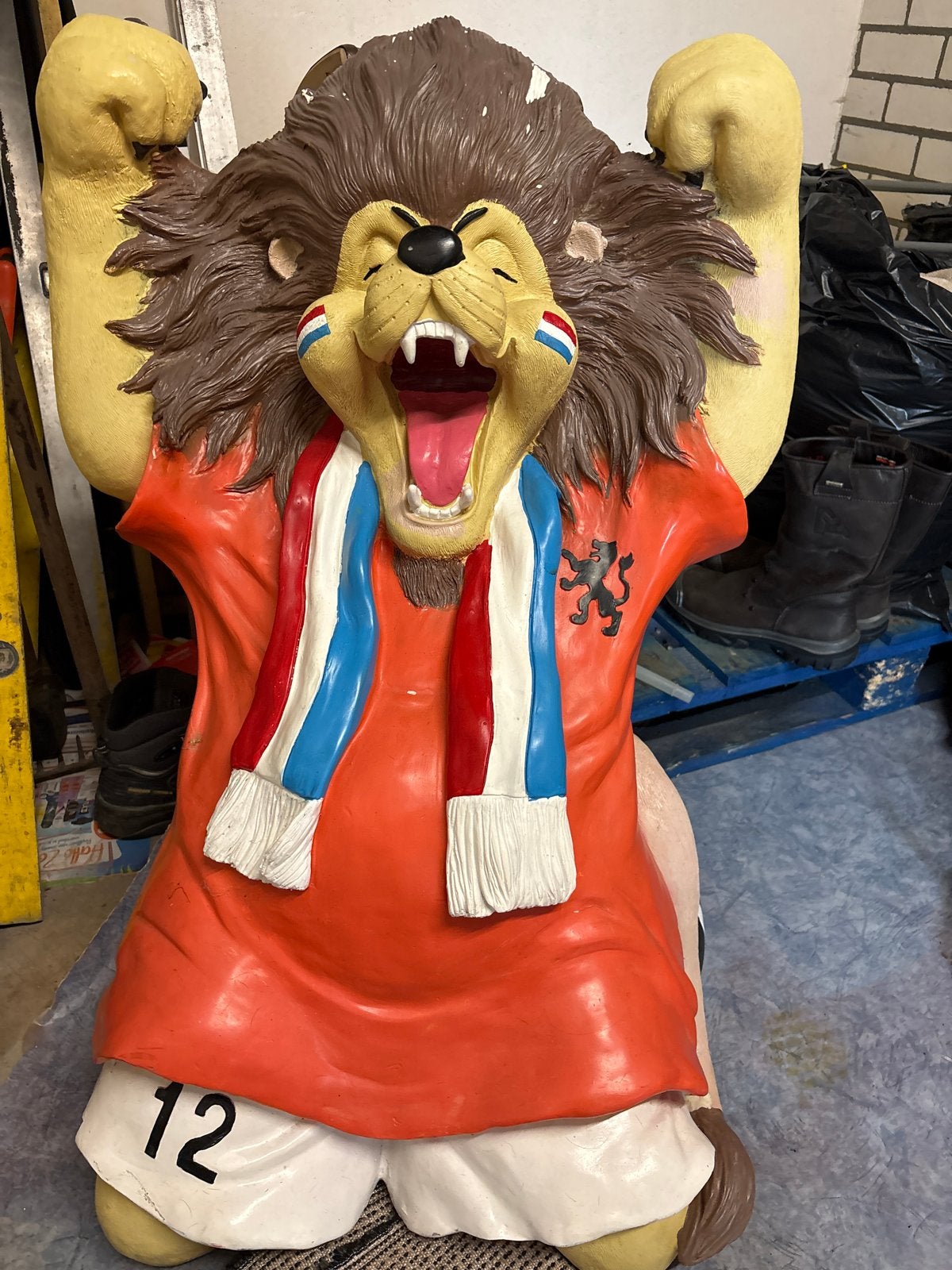 Oranje Leeuw Voetbal Fan Beeldje - Nederlands Elftal, Ophalen of Verzenden, Gebruikt, Overige binnenlandse clubs, Beeldje of Poppetje