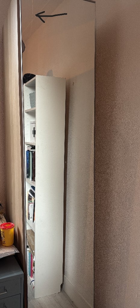 Pax kast 1-deurs eikenhout + spiegeldeur GRATIS, Ophalen, Met deur(en), Gebruikt, 200 cm of meer
