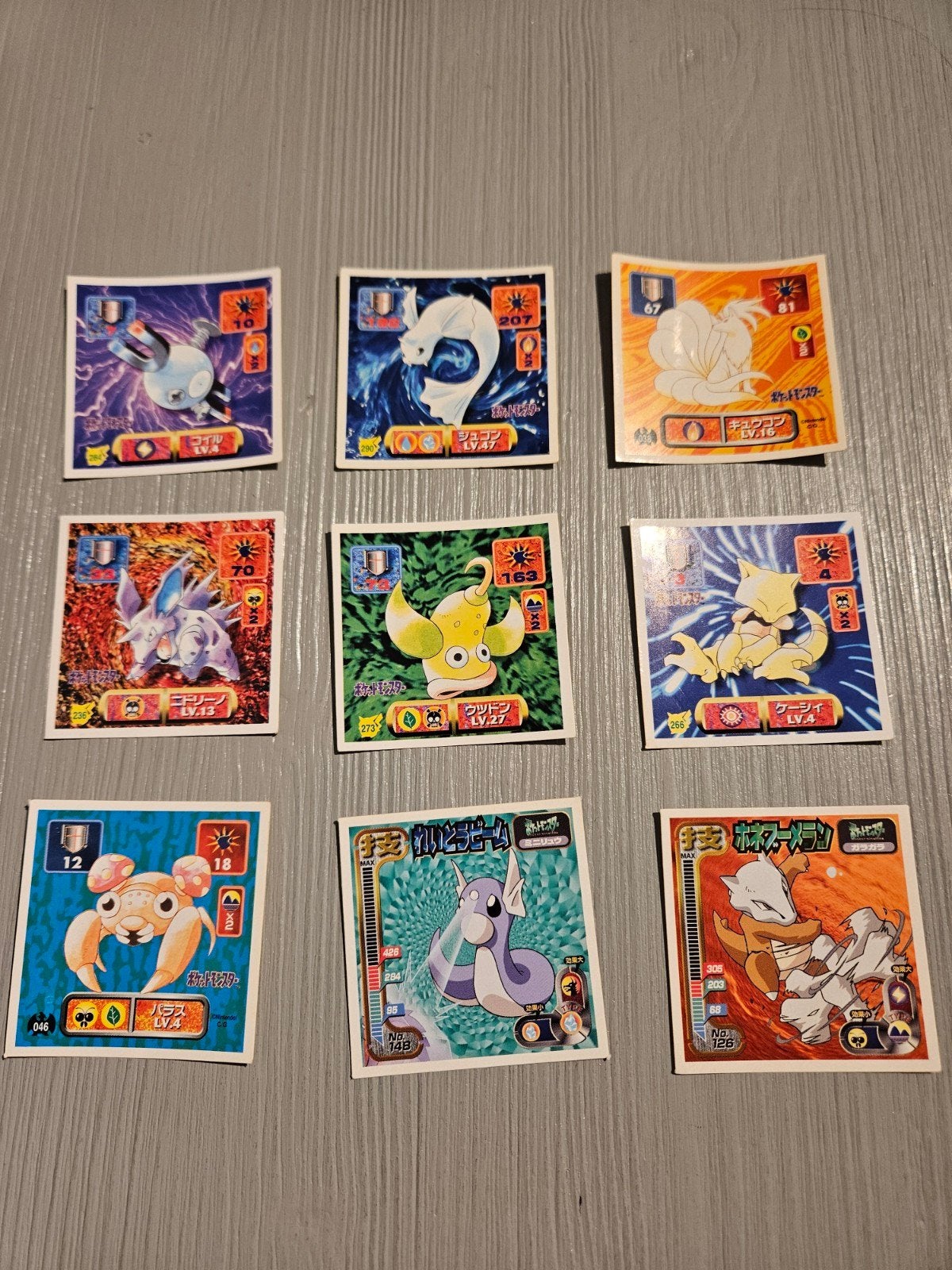 9x Amanda Japanese Sticker Oldskool Original Nintendo Pokémo, Verzenden, Zo goed als nieuw, Overige typen