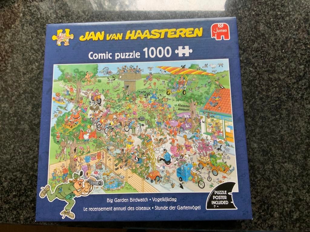 Jan van Haasteren puzzel 1000 stukjes Vogelkijkdag, Ophalen of Verzenden, 500 t/m 1500 stukjes, Zo goed als nieuw