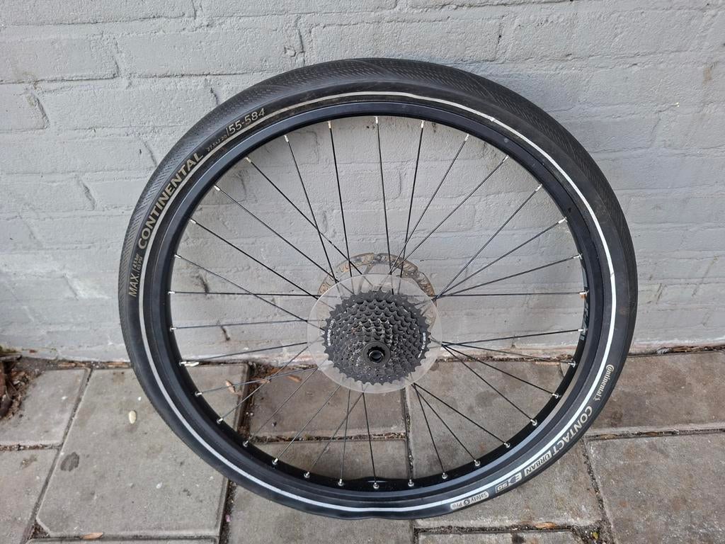 Acterwiel 27" 9 snelheden schijfrem, Fietsen en Brommers, Fietsonderdelen, Ophalen, Gebruikt