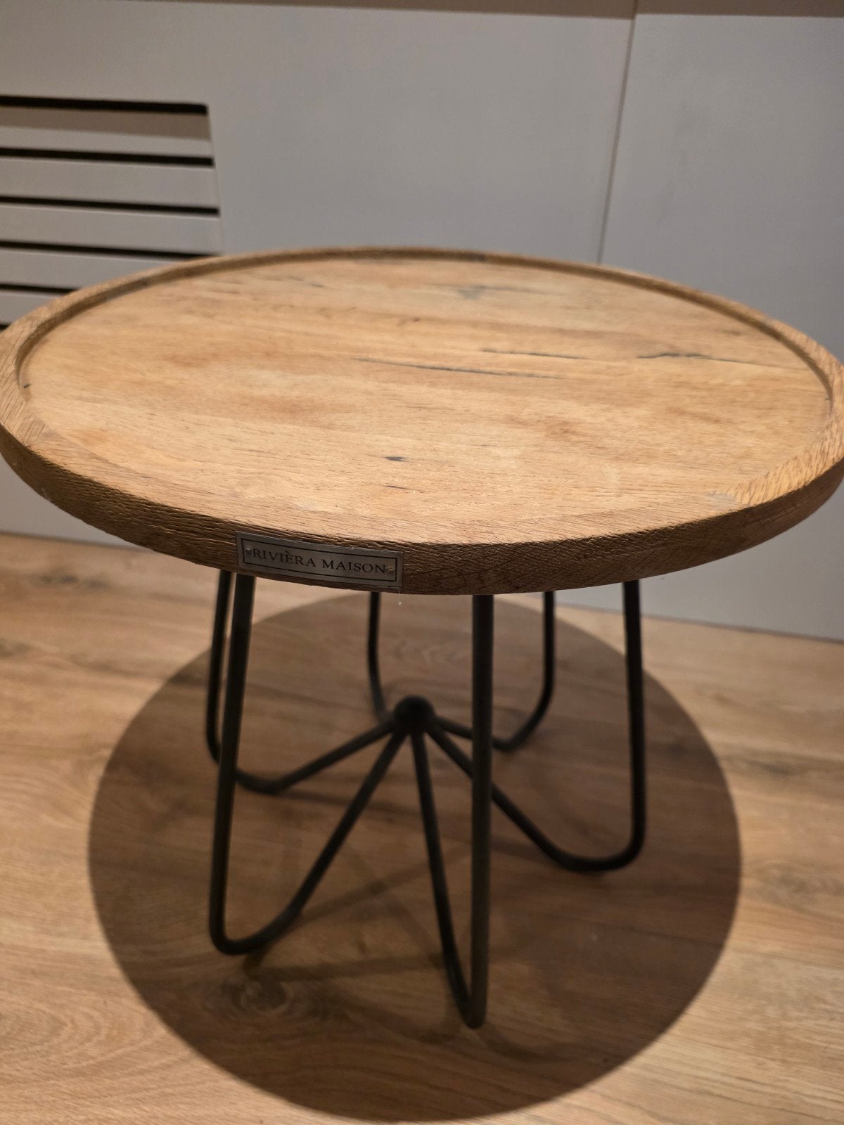 Riviera maison tafel, Ophalen of Verzenden, Zo goed als nieuw, Rond, Minder dan 55 cm