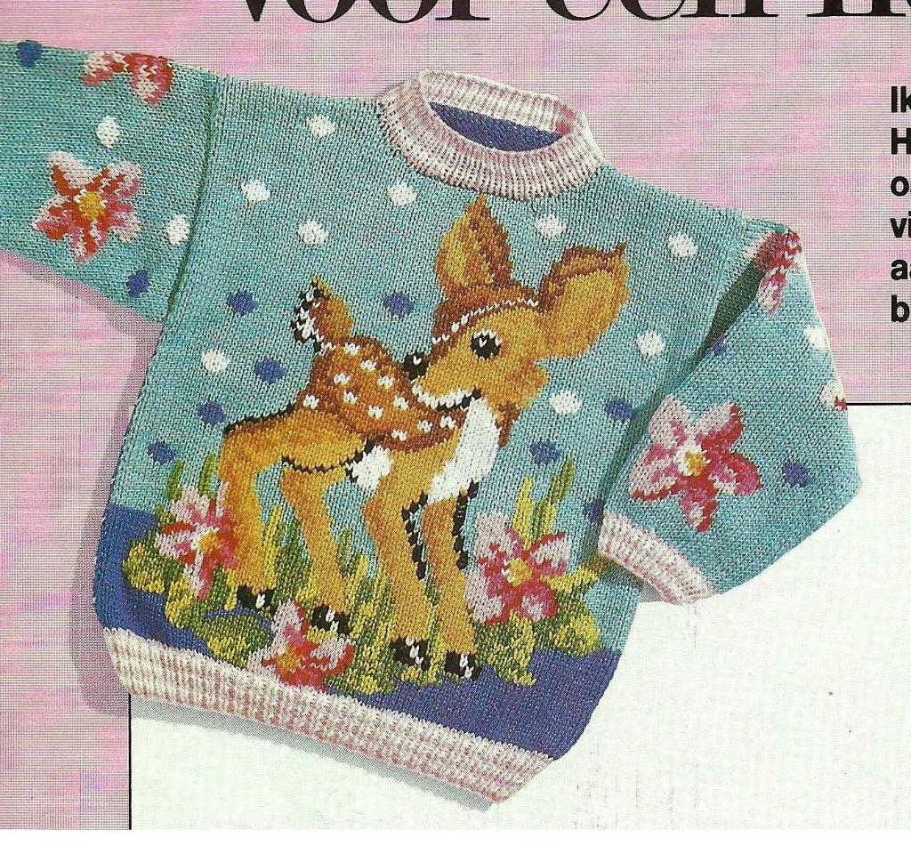 Bambi trui breipatroon, Ophalen of Verzenden, Zo goed als nieuw, Breien, Patroon of Boek