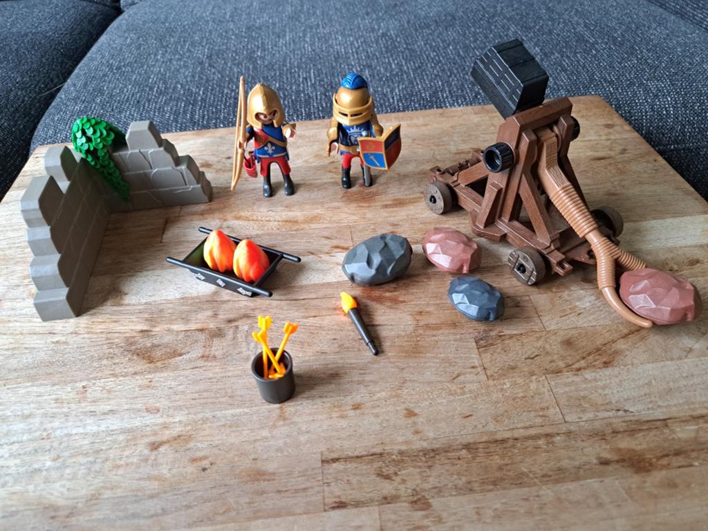 Playmobil 6039 Katapult met ridders, Ophalen of Verzenden, Gebruikt, Complete set