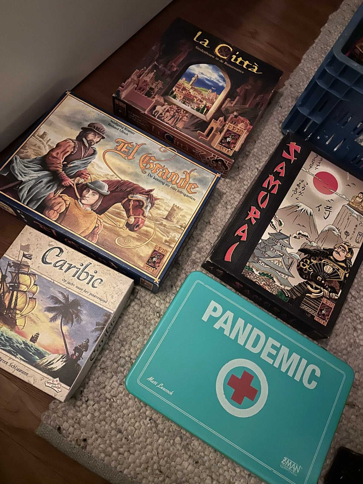Bordspellen te koop: La Citta, El Grande, Caribic, Samurai,, Drie of vier spelers, Ophalen, Gebruikt