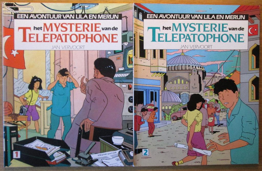 Lila en Merijn - Het mysterie van de telepatophone 1+2 (SC), Complete serie of reeks, Ophalen of Verzenden, Zo goed als nieuw