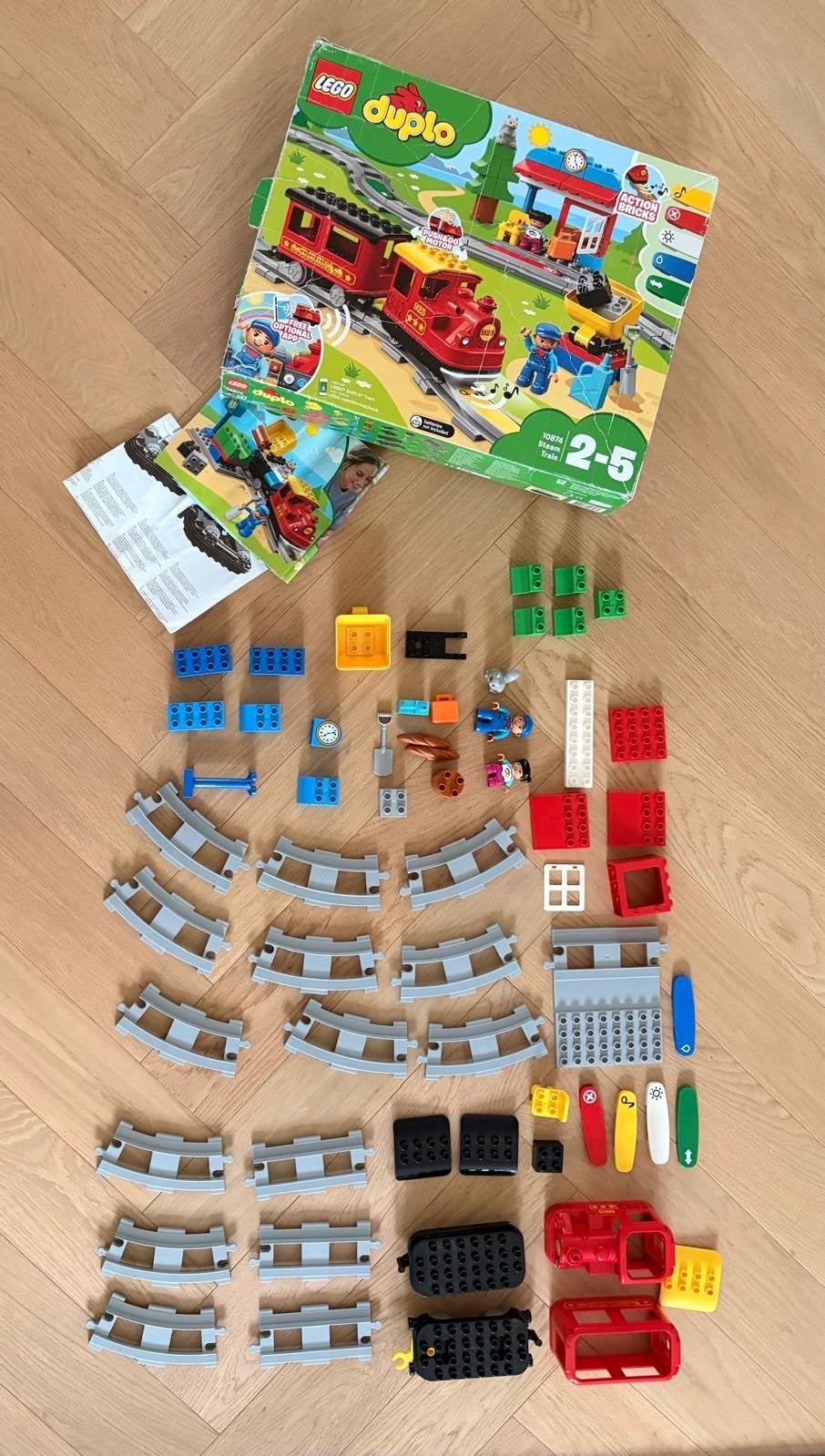 LEGO Duplo Stoomtrein (10874) - Complete set met doos, Ophalen, Zo goed als nieuw, Compleet, Duplo