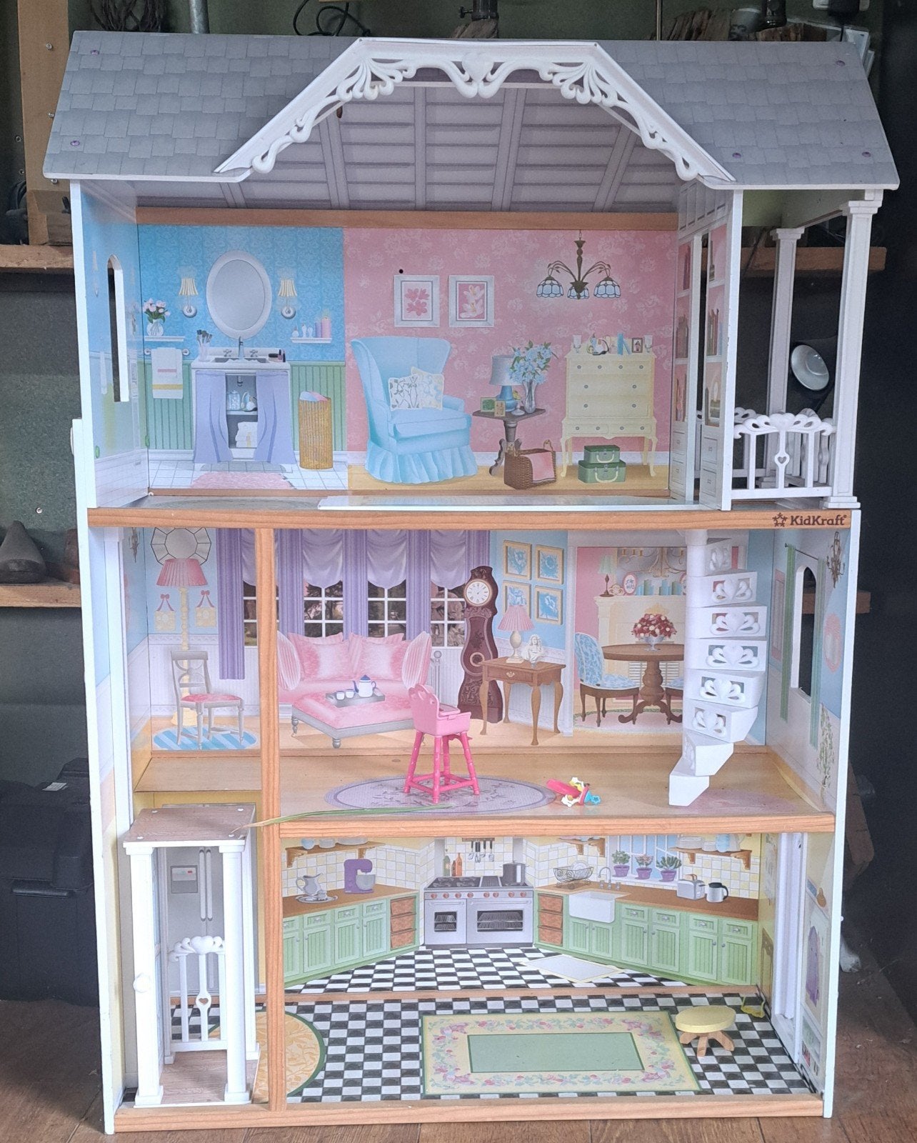 Groot KidKraft Poppenhuis met Meubels, Ophalen, Gebruikt, Poppenhuis