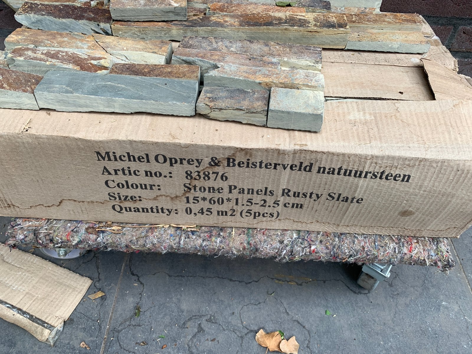 Natuursteen steenstrips tegels, Ophalen, Hardsteen, Wandtegels, Minder dan 20 cm