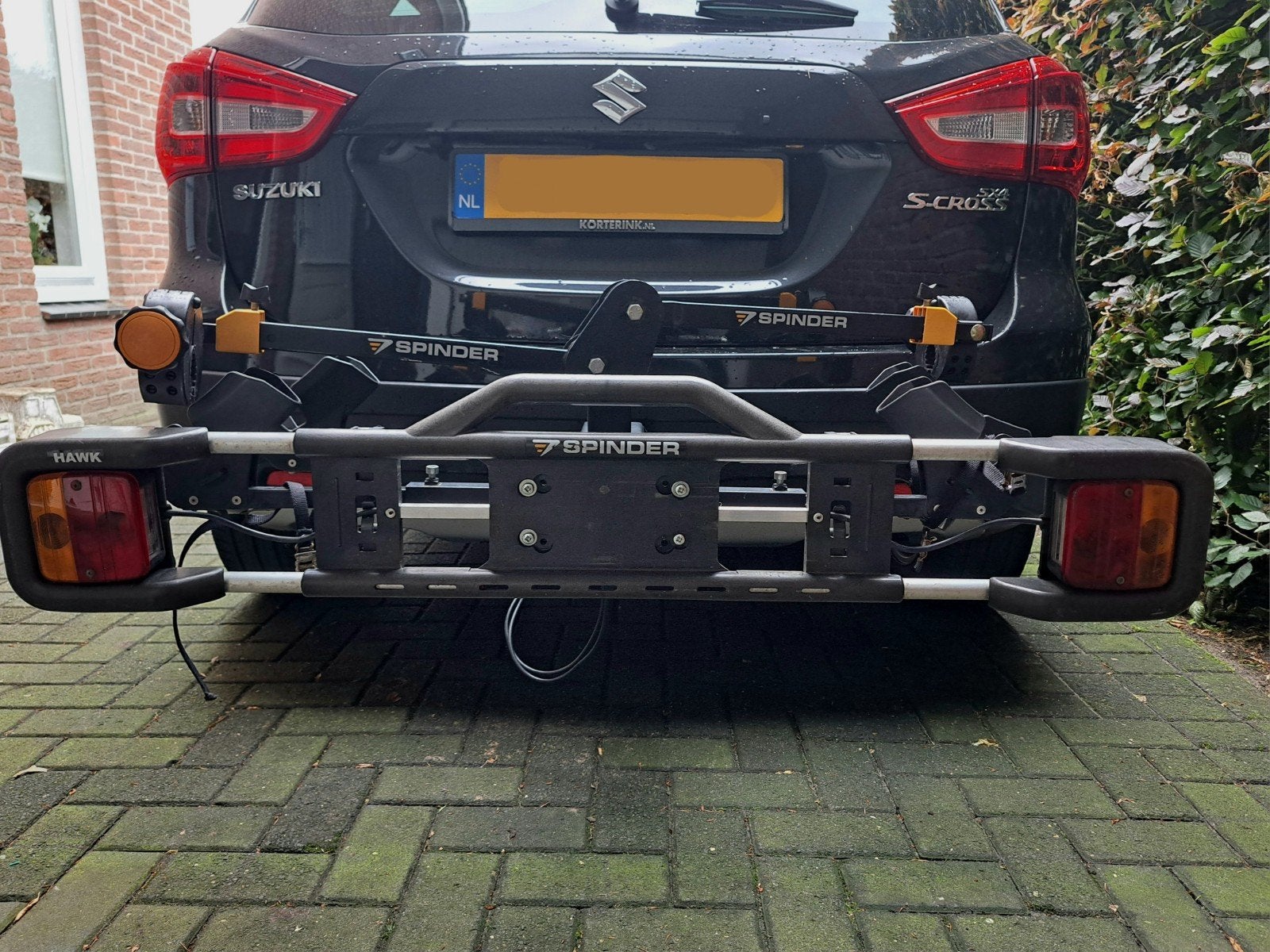 Spinder Hawk Fietsendrager voor twee fietsen, Auto diversen, Fietsendragers, Ophalen, Gebruikt, Trekhaakdrager
