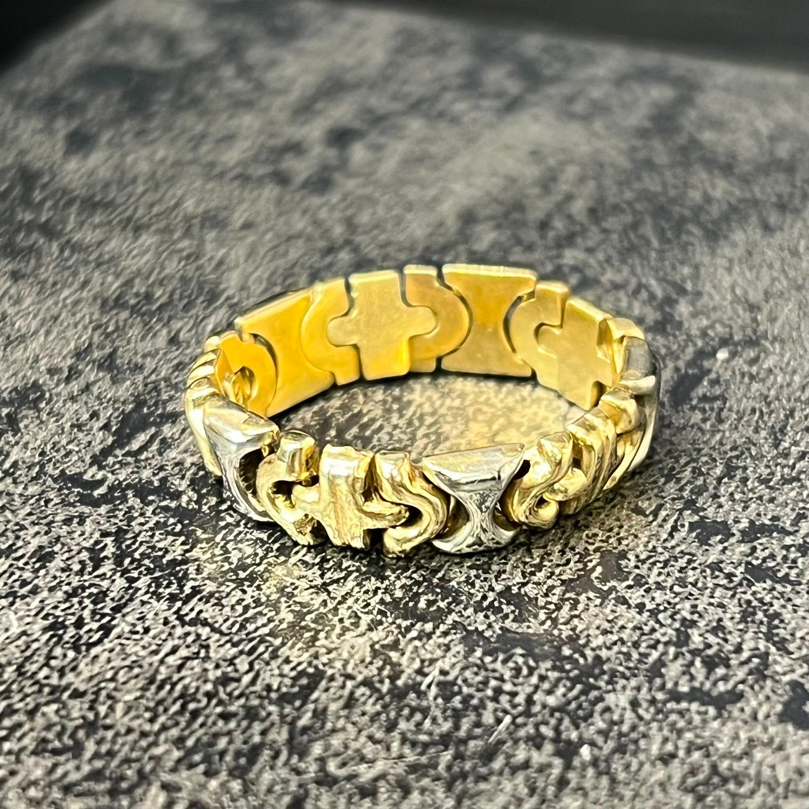 Foto 6 van Prachtige 14k gouden bulgari set ketting armband en ring