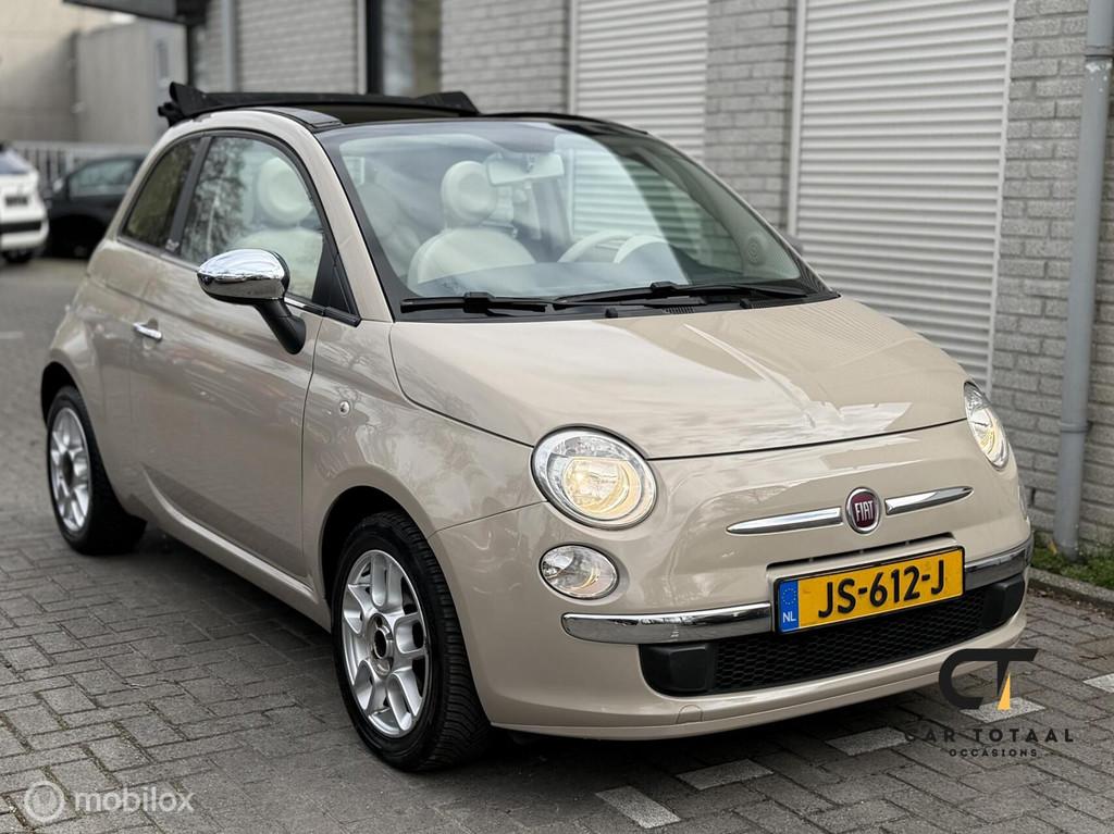 Fiat 500 1.2 Lounge|Cappuccino|AIRCO|PDC|, Auto's, Fiat, Gebruikt, 4 cilinders, Bruin, Leder
