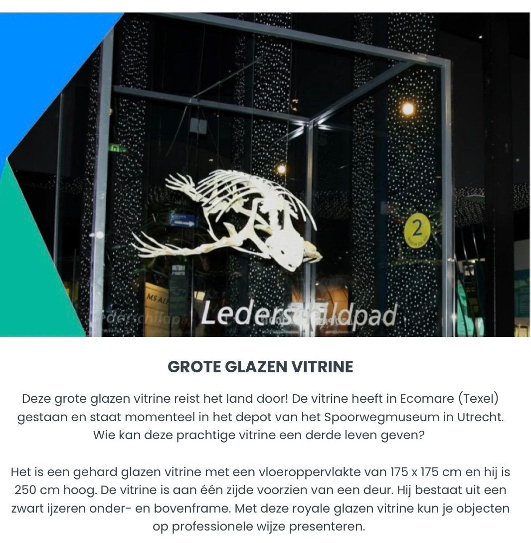 Grote professionele vitrine, Ophalen, Indutrieel, Met klep(pen), 200 cm of meer