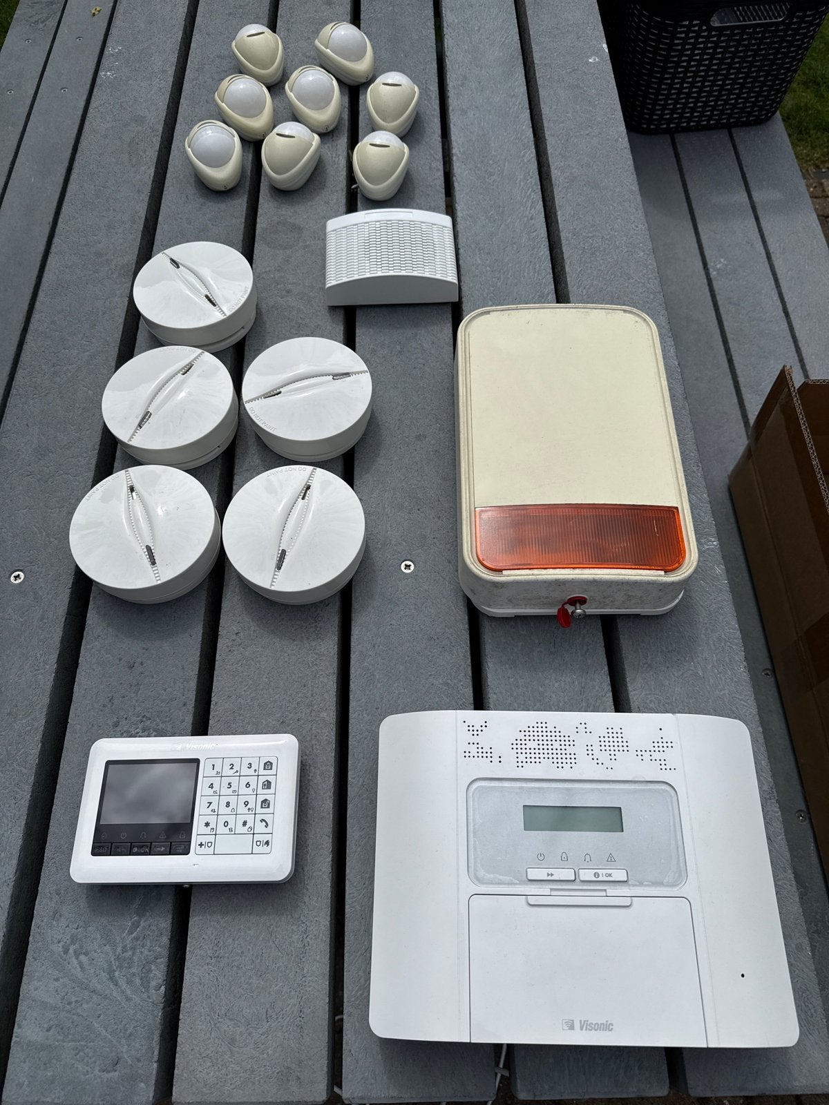 Visonic PowerMax Pro Alarmsysteem met diverse sensoren, Ophalen, Compleet systeem, Draadloos, Beweging