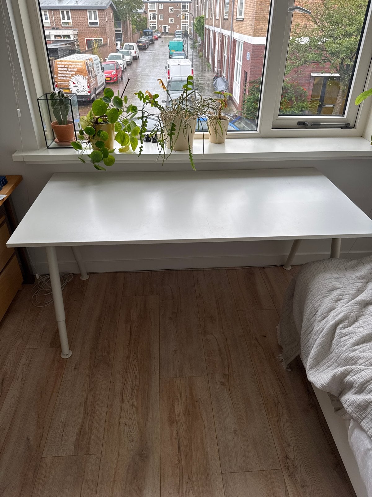 IKEA Galant Bureau - Wit, Ophalen, Gebruikt, Spaanplaat of MDF, IKEA