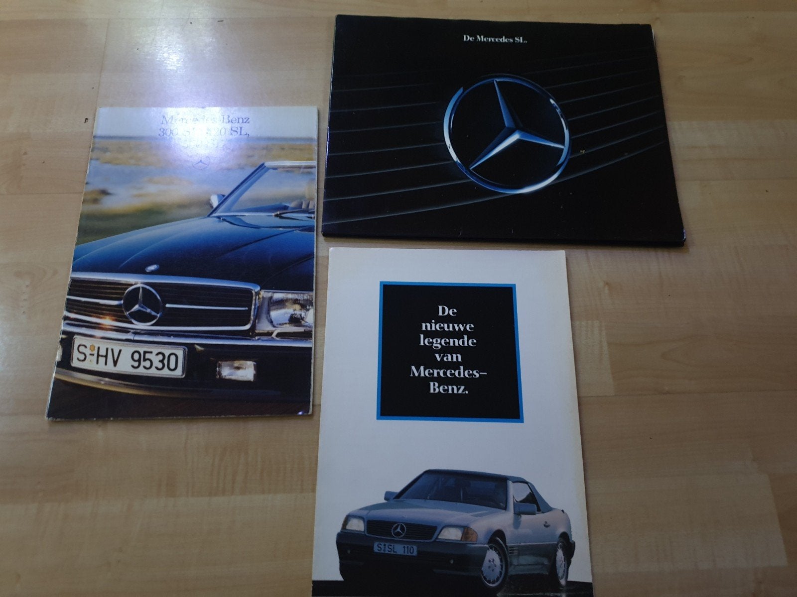 Mercedes-Benz SL folders, 1985, 1990 en 1992, Ophalen of Verzenden, Zo goed als nieuw, Mercedes