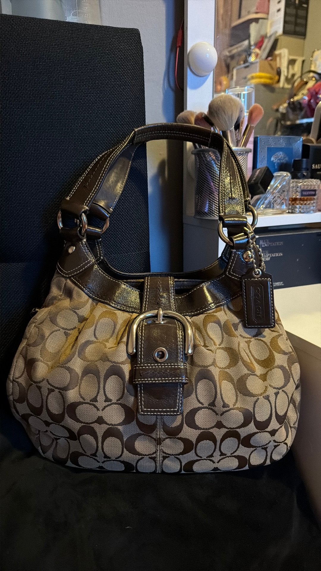 Coach Tas, Sieraden, Tassen en Uiterlijk, Ophalen of Verzenden, Zo goed als nieuw, Beige, Schoudertasje