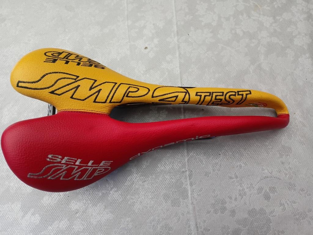 Selle SMP Dynamic test zadel, Fietsen en Brommers, Fietsonderdelen, Gebruikt, Leer, Racefiets, Selle SMP